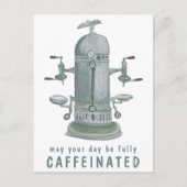 Antiek Espresso-systeemkoffie AANGEPASTE IT Funger Briefkaart (Voorkant)