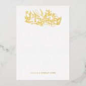 Antiek Etched Doves Love and Bedankt Note Kaart (Voorkant)