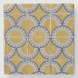 Antiek Europees aardewerk bedrukt Stenen Onderzetter