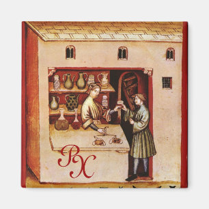 ANTIEK FARMACY Medicine, Geneesmiddelenwinkel, Mon Magneet