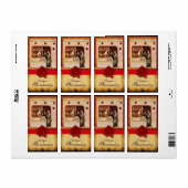 ANTIEK FARMACY RED WAX SEAL MONOGRAM ETIKET (Full Sheet)