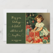 Antiek feestdagenkaart (Voorkant)