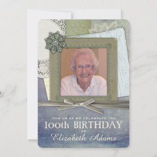 Antiek Feminine Collage Aangepaste Foto Kaart