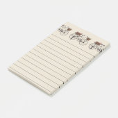 Antiek fiets met mandjes post-it® notes (Schuin)