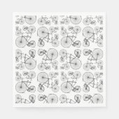 Antiek Fietsen Art CUSTOM ACHTERGROND KLEUR Servet (Voorkant)