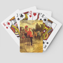 Antiek fietsen Race Woman Bicycle Cadeau