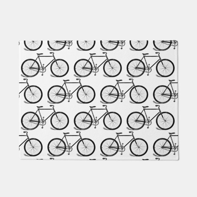 Antiek fietsen  snijkunst KUSTBG-KLEUR Deurmat (Voorkant)