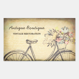 Antiek Fietsen Winkel Rechthoekige Sticker