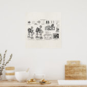  Antiek filmcamera-cinematografie Poster (Keuken)