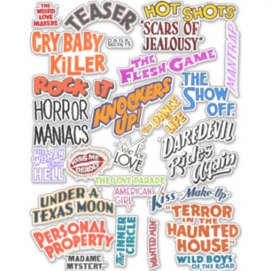  Antiek filmtitels Woorden Plotsen Citaten Sticker