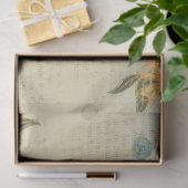  Antiek flessengesteente met  script Tissuepapier (Geschenk)