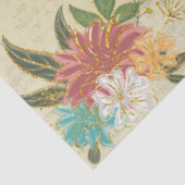  Antiek flessengesteente met  script Tissuepapier (Detail)