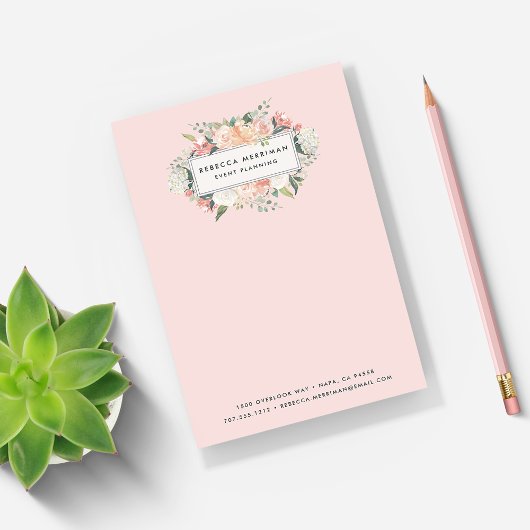 Antiek Floral | Blush roze Post-it® Notes