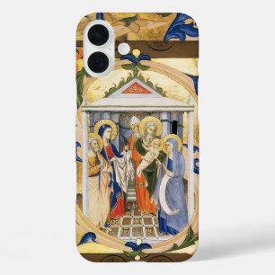 ANTIEK FLORAL NATIVITY CHRISTMAS PARCHCHMENT iPhone 16 PLUS HOESJE