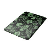 Antiek Floral Pattern Black en Green Badmat (Gekanteld)