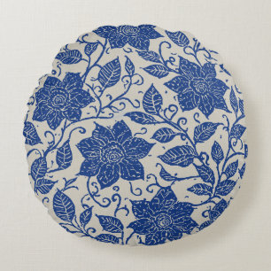 Antiek Floral Pattern Rond Kussen