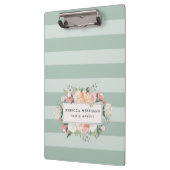 Antiek "Floral Sage Stripe" Klembord (Links)