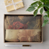  Antiek Floral Tissuepapier (Geschenk)