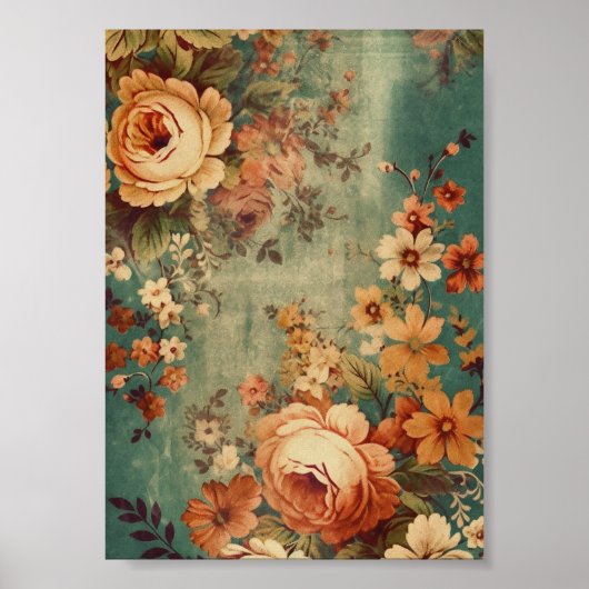 Antiek Florals Poster (Voorkant)