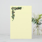 ANTIEK FLORENTINE FLORAL MOTIFS BRIEFPAPIER (Staand voorkant)