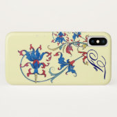 ANTIEK FLORENTINE FLORAL MOTIFS MONOGRAM, Cream Case-Mate iPhone Case (Achterkant (horizontaal))