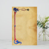 ANTIEK FLORENTINE-PARCHMENT BRIEFPAPIER (Staand voorkant)