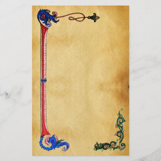 ANTIEK FLORENTINE-PARCHMENT BRIEFPAPIER (Voorkant)