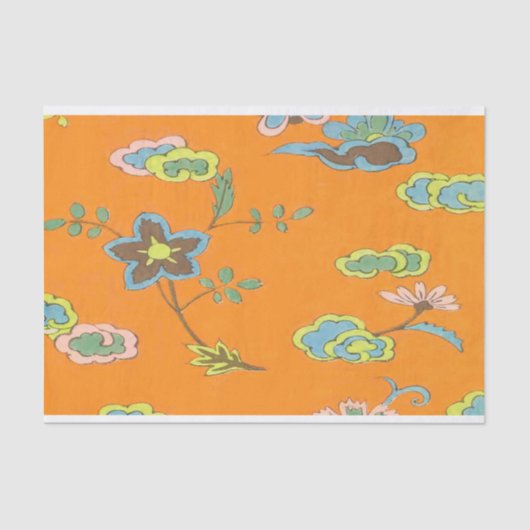 Antiek Flower Design - Tissue Paper voor Crafting Tissuepapier (Voorkant)