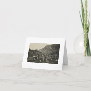 Antiek foto Noorse boeren Nota Kaart