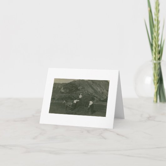 Antiek foto Noorse boeren Nota Kaart (Voorkant)