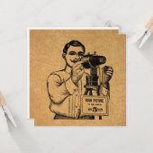 Antiek fotograaf met camera kaart (Voorkant / Achterkant in situ)