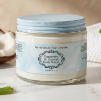 Antiek frame blauw perkament cosmetica pot label