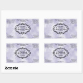 Antiek frame paarse perkament cosmeticafles rechthoekige sticker (Vel)