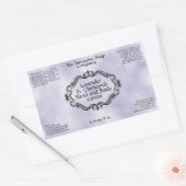 Antiek frame paarse perkament cosmeticafles rechthoekige sticker (Envelop)