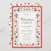 Antiek frame rood feestdagenkaart (Voorkant / Achterkant)