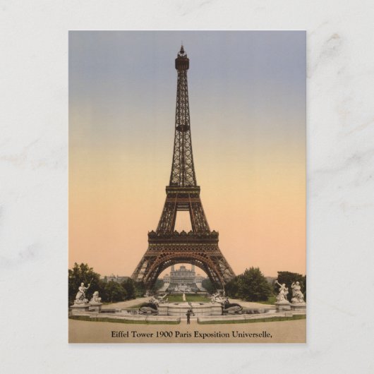 Antiek Frankrijk Eiffeltoren, Paris-Expo 1900 Briefkaart (Voorkant)