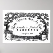 Antiek Frans Lijst Trees Personalized Wedding Poster (Voorkant)