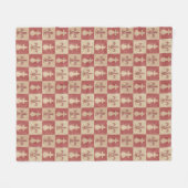 Antiek Frans middeleeuws Fleur de Lis patroon Fleece Deken (Voorkant (Horizontaal))