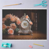 Antiek Frans Tafelklok 1 Decoupage papier (Craft)