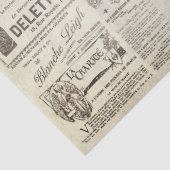 Antiek Franse advertenties Ephemera Beige Tissuepapier (Detail)