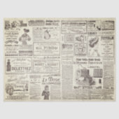 Antiek Franse advertenties Ephemera Beige Tissuepapier (Voorkant)