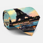 Antiek Franse Chic Eiffel Tower Stropdas (Opgerold)
