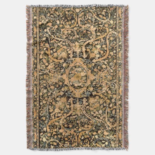 Antiek Franse Floral Print Deken (Voorkant Verticaal)