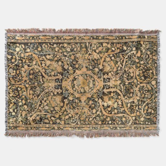 Antiek Franse Floral Print Deken (Voorkant)