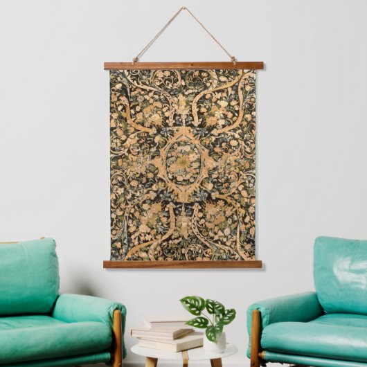 Antiek Franse Floral Print Hangend Wandkleed (Woonkamer)