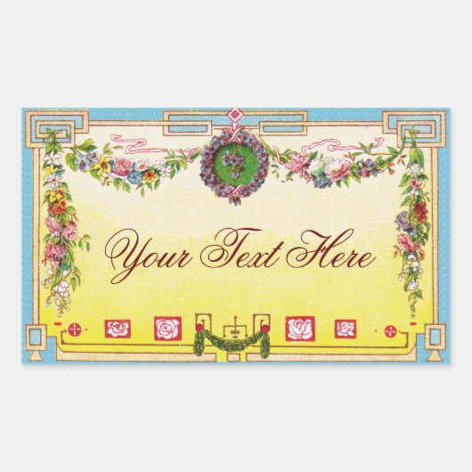 Antiek Franse Parfum Rechthoekige Sticker (Voorkant)