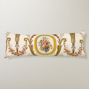 Antiek Franse Rococo Floral Gold Cream Elegant Lichaamskussen