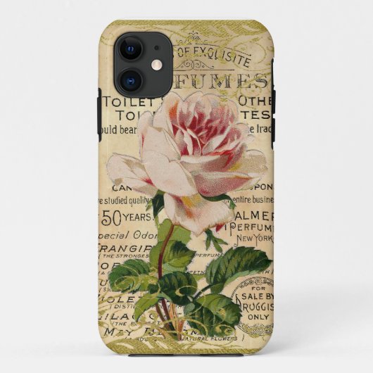 Antiek Franse Rozen Case-Mate iPhone Case (Achterkant)