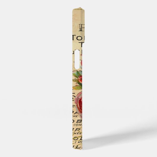 Antiek Franse Rozen Case-Mate iPhone Case (Achterkant / Rechts)