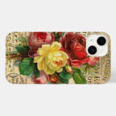 Antiek Franse Rozen Case-Mate iPhone Case (Achterkant (horizontaal))